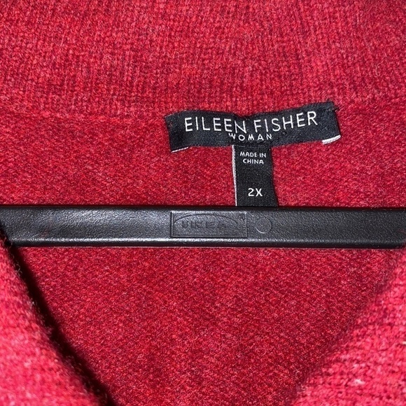 EILEEN FISHER Wool Button Front Collared Sweater - Picture 6 of 7